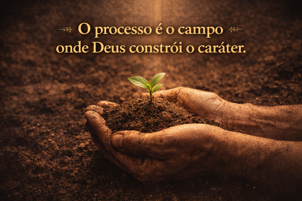o processo é o campo onde deus constrói o caráter o processo é o campo onde deus constrói o caráter