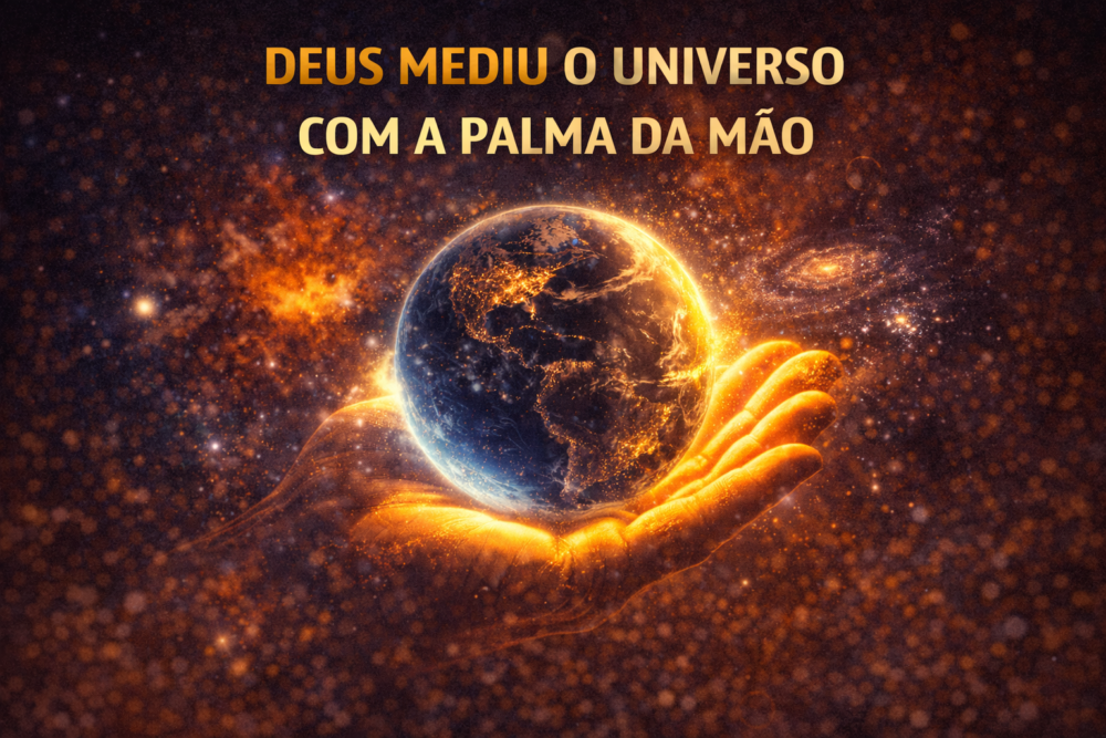 deus mediu o universo com a palma
