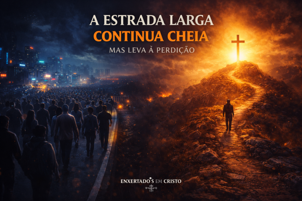 a estrada larga continua cheia