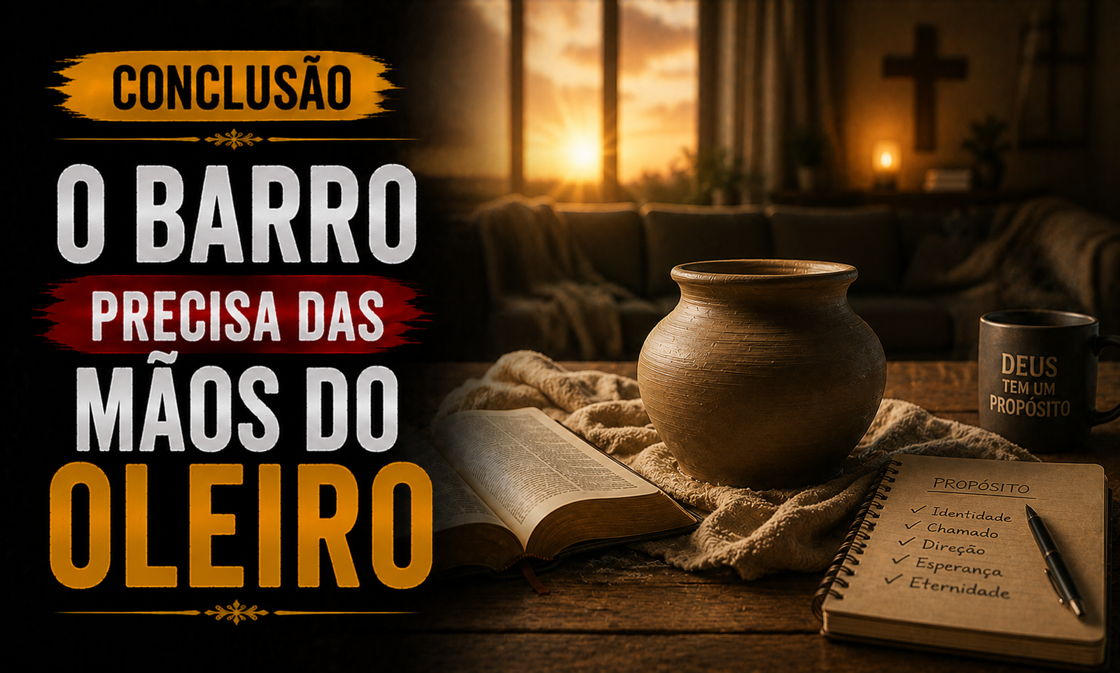 Sem o Oleiro, o Barro Nunca Descobre Quem Pode Ser conclusão — o barro precisa das mãos do oleiro