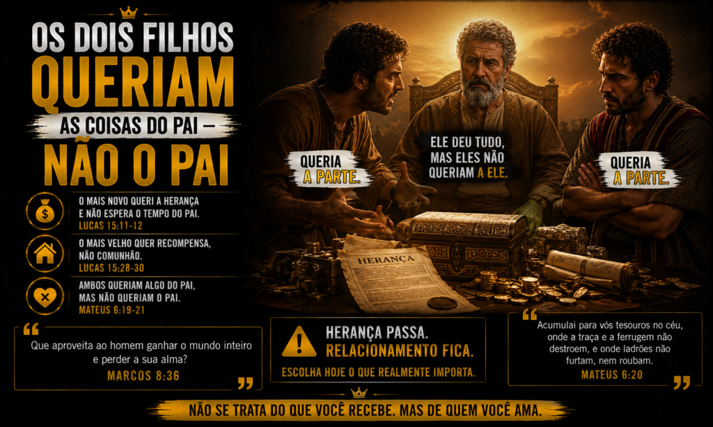 Os Dois Filhos Queriam as Coisas do Pai — Não o Pai capa os dois filhos queriam as coisas do pai — não o pai